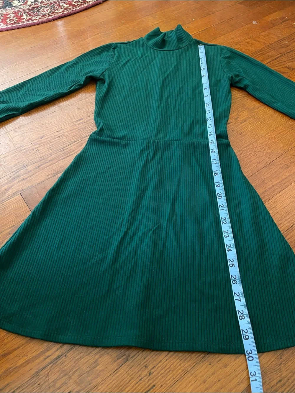 Reformation Maya Long-Sleeve Knit Mini Dress in Deep Hunter Green - Picture 4 of 9